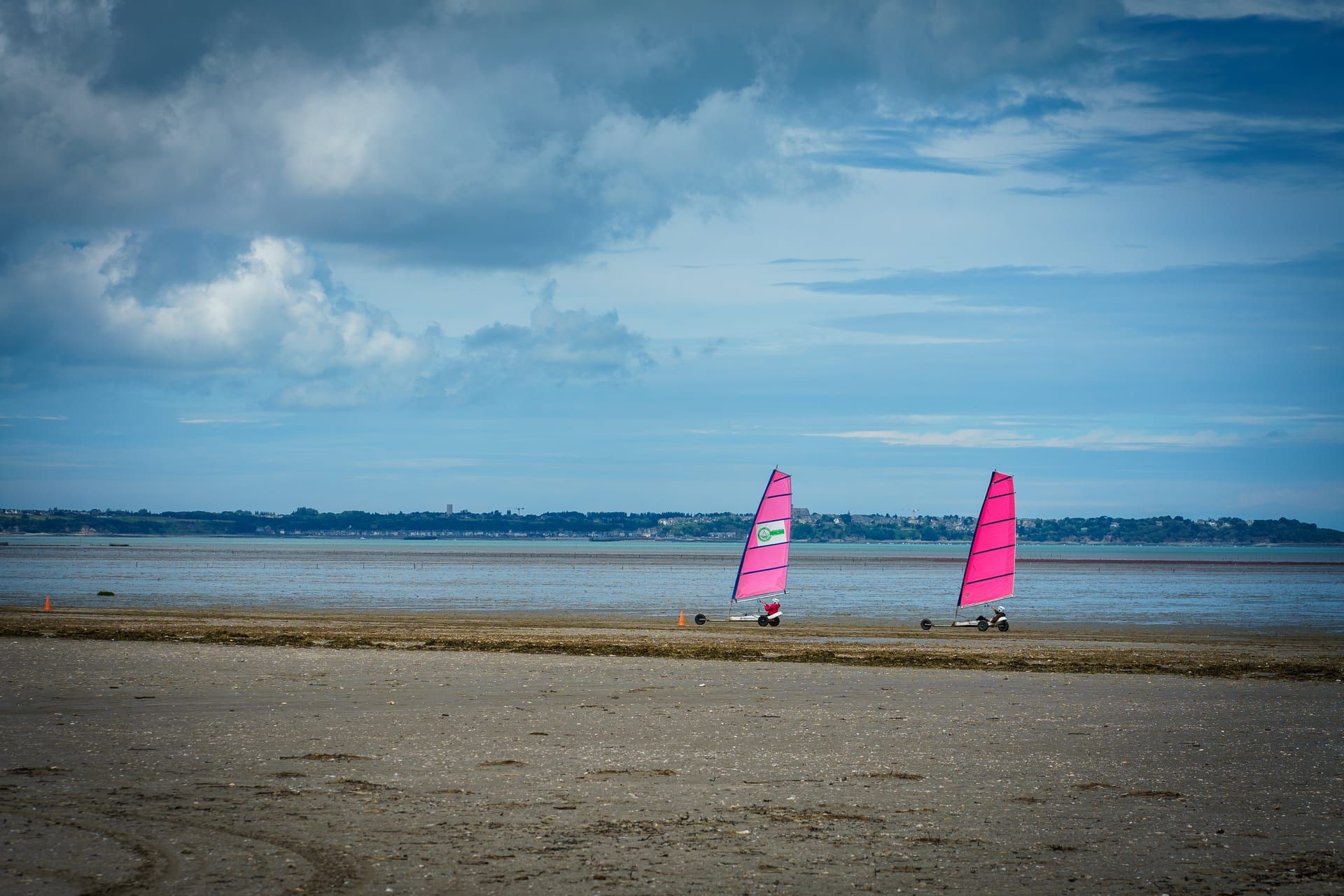Char à voile en action
